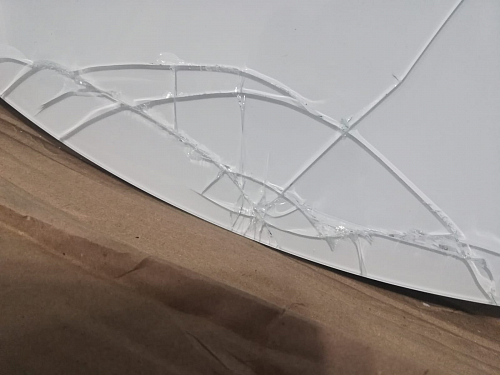 Стеклянный стол DikLine RS90 крем / белый фото покупателя 2